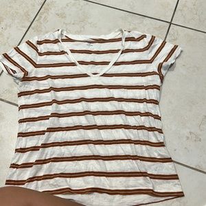 Madewell striped v neck tee
